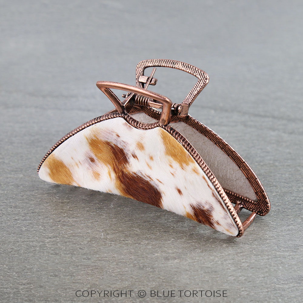 3.75" Cowhide Hair Claw Clip