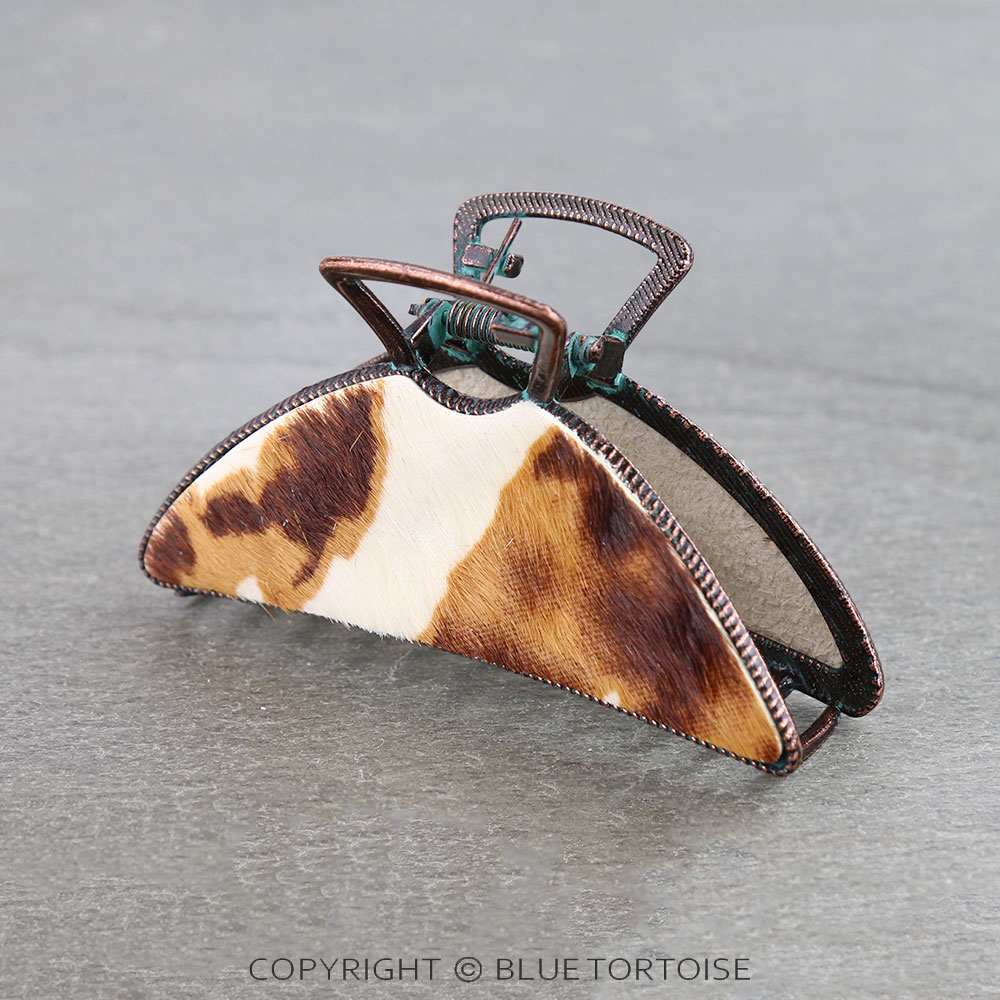 3.75" Cowhide Hair Claw Clip