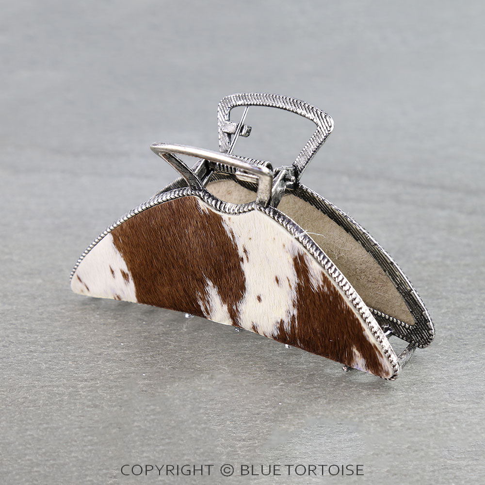 3.75" Cowhide Hair Claw Clip