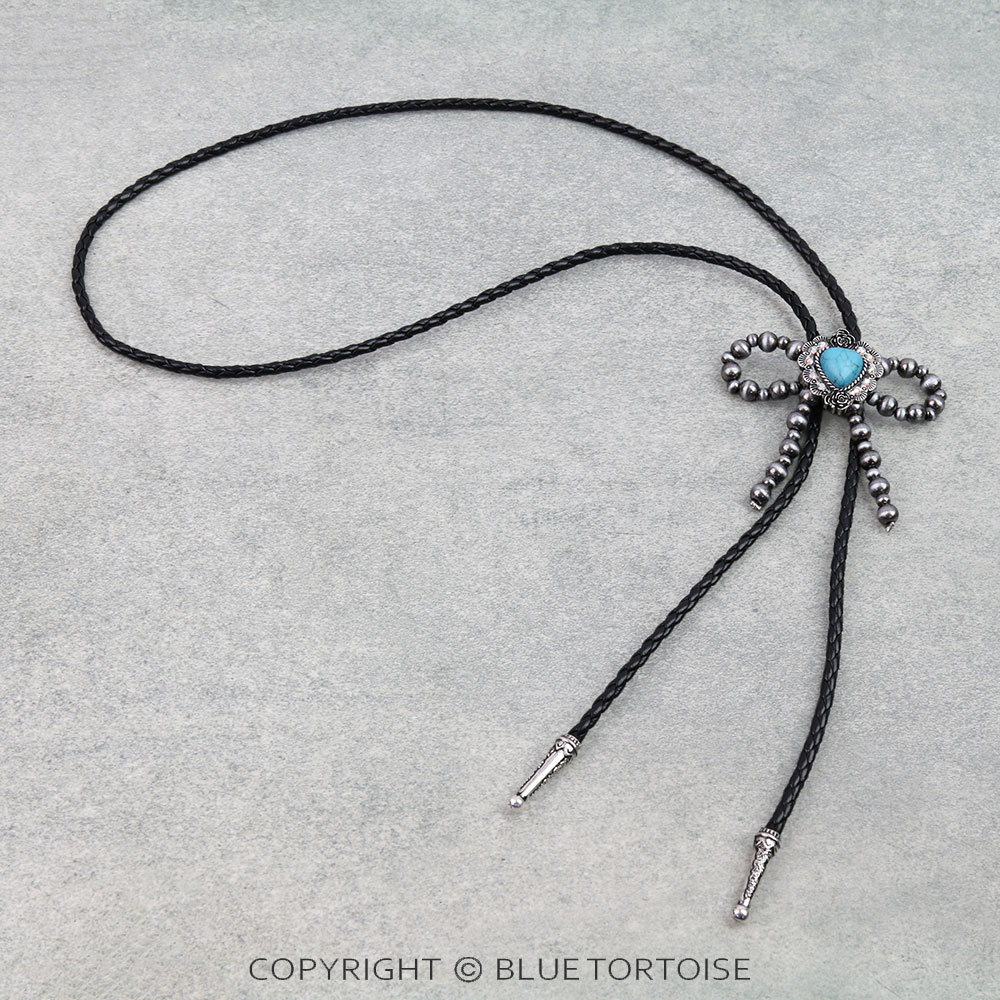 Western Bow Bolo Necklace