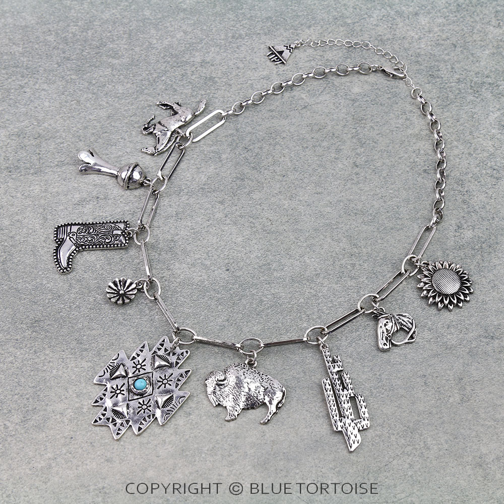 Western Style Charm Link Necklace