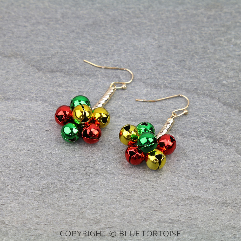 Christmas Jingle Bell Dangle Earrings