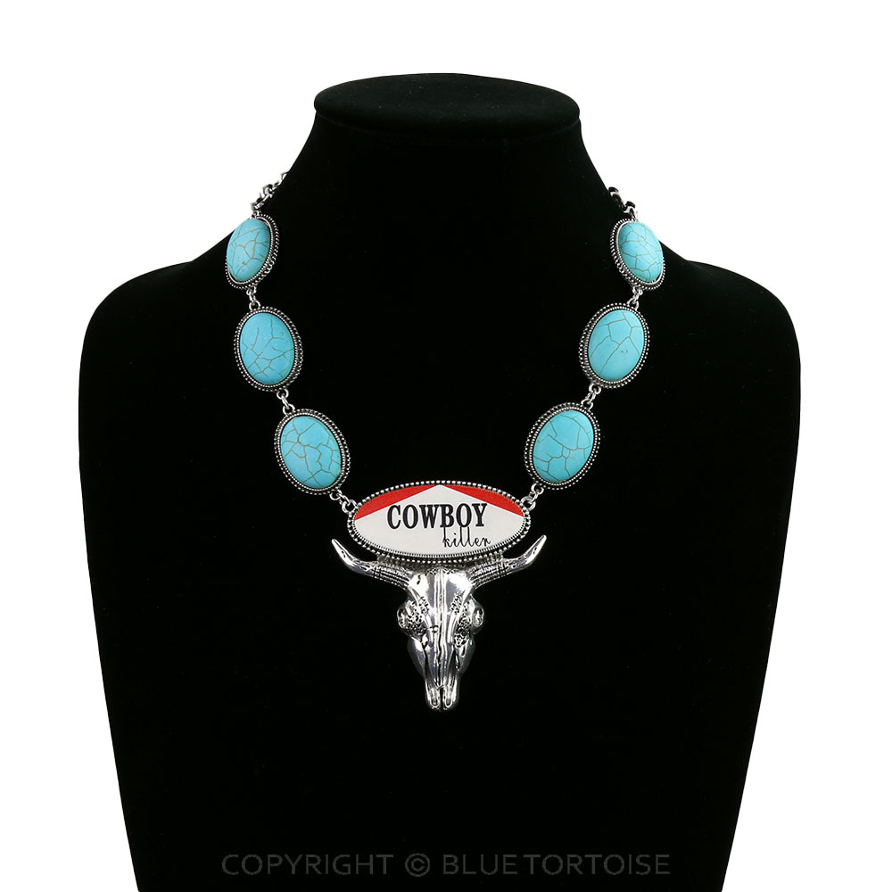 Western Turquoise Cowboy Killer Necklace - Image 2