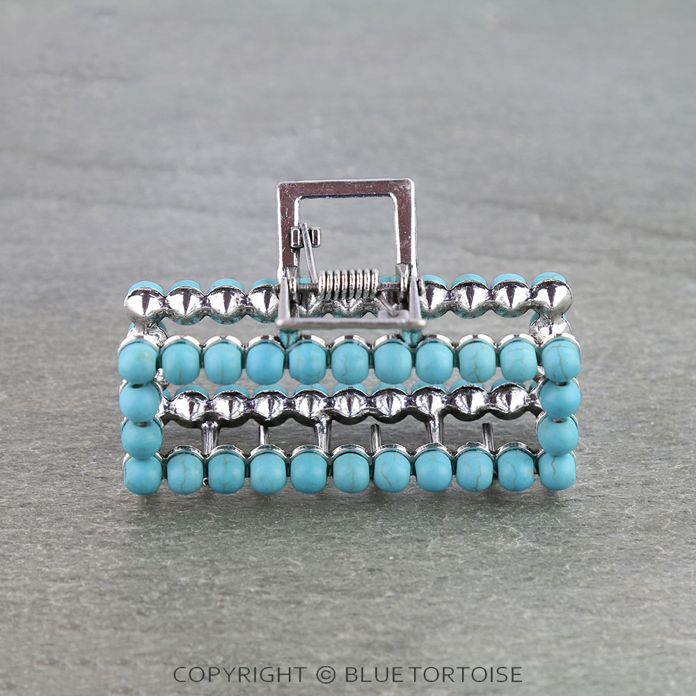 Western Navajo Style Bead Hair Claw Clip - Image 2