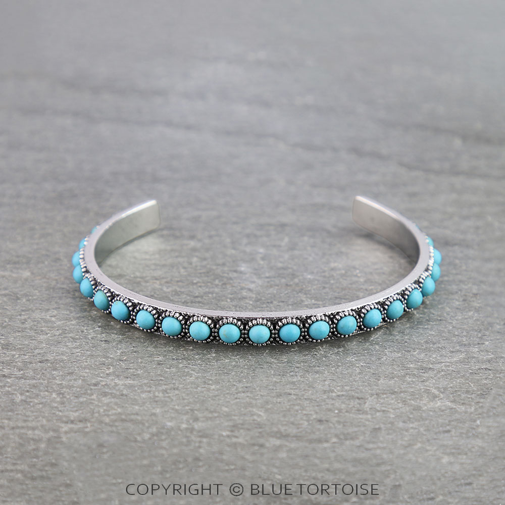 Western Stone Hoop Cuff Bracelet