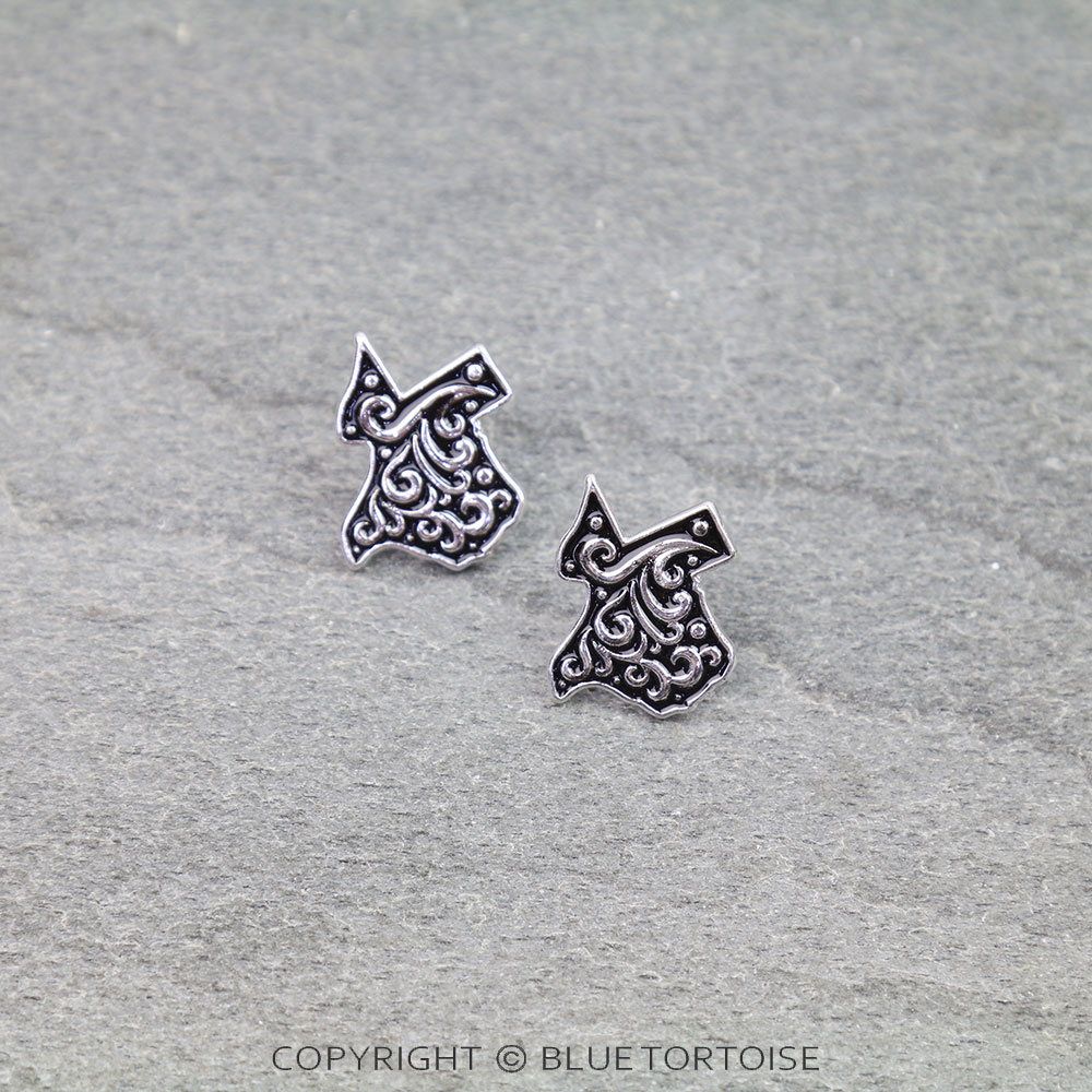 Texas Map Casting Stud Earrings