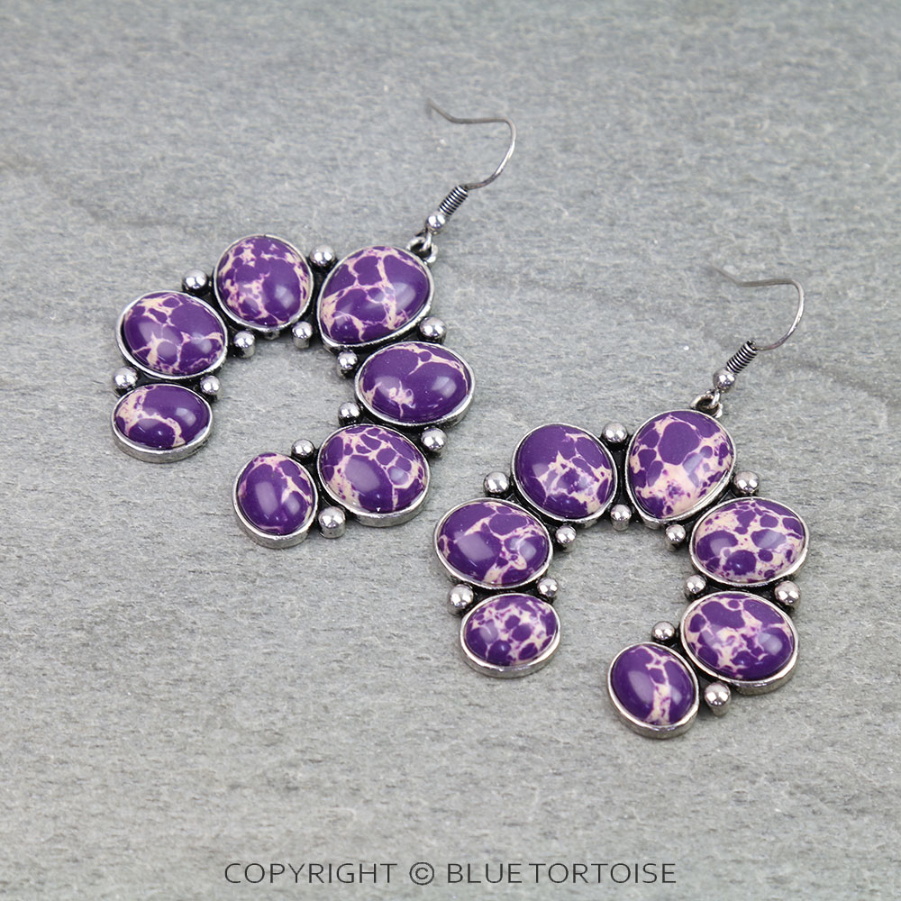 Squash Blossom Dangle Earrings