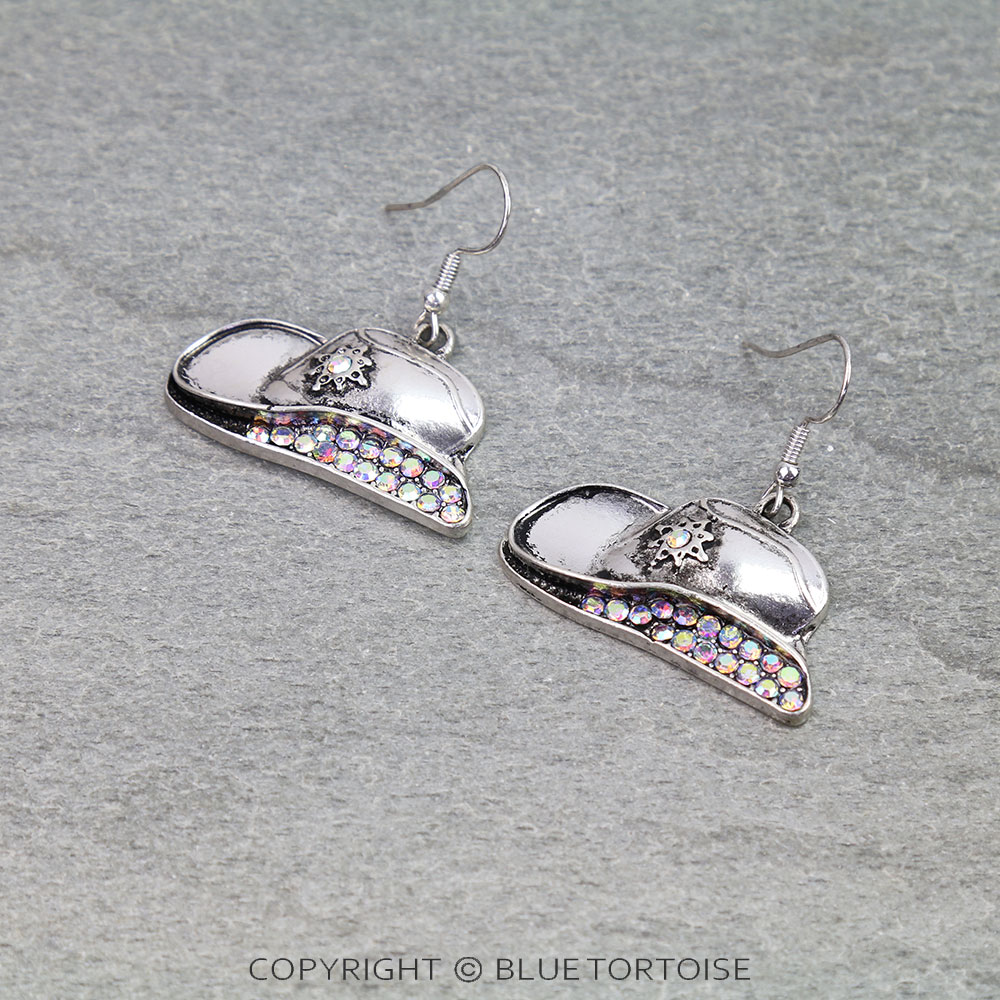 Western Cowboy Hat Dangle Earrings