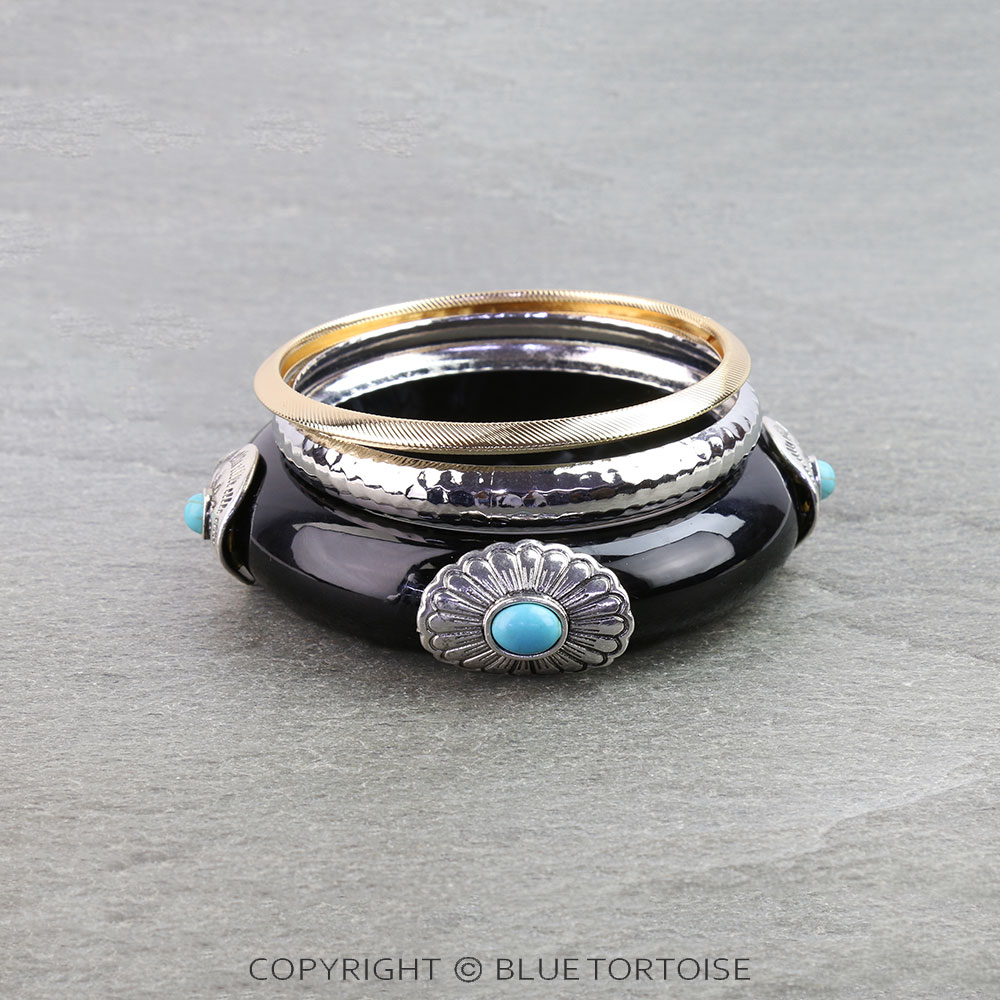 Western Concho Bangle Bracelet