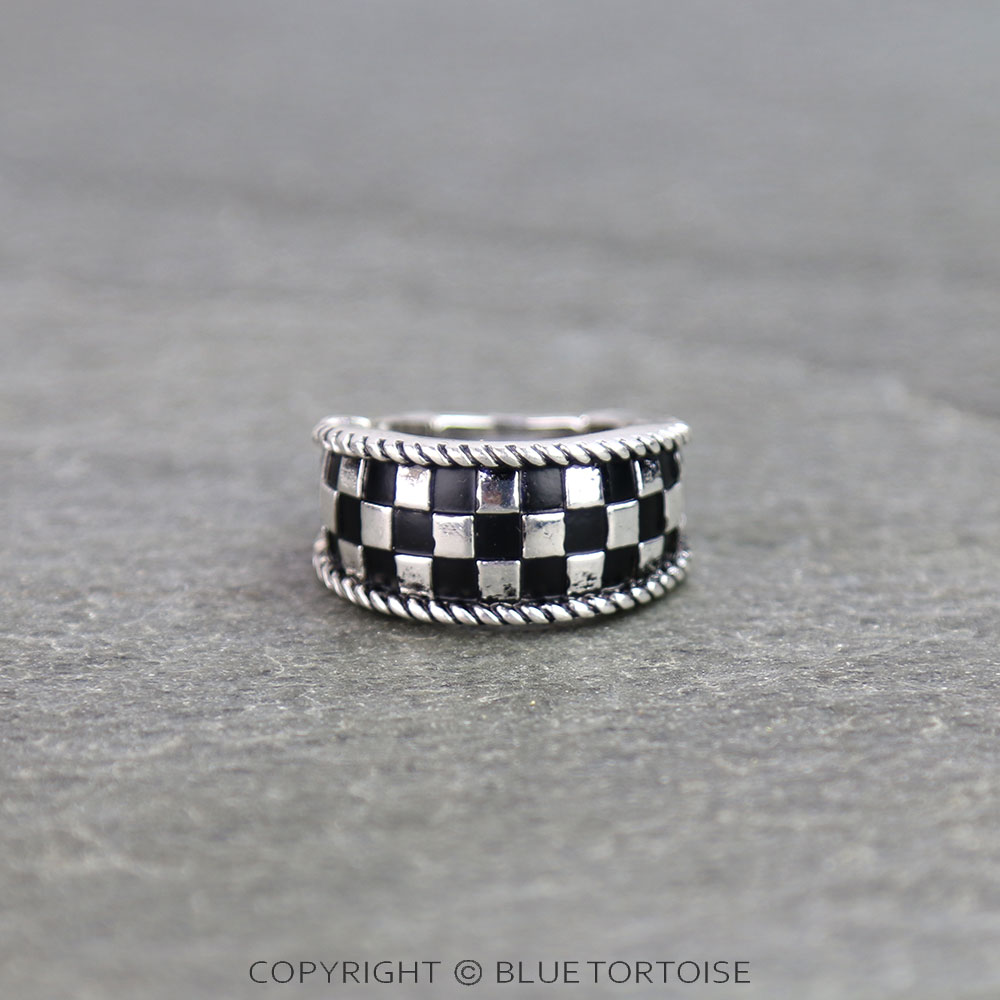 Western Checker Stretch Ring