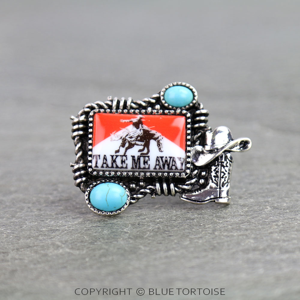 Western Red Take Me Away Cuff Ring