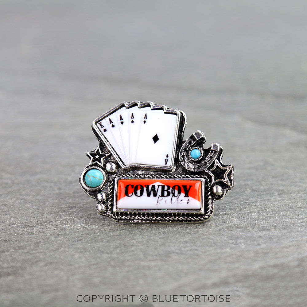 Western Cowboy Killer Poker Cuff Ring
