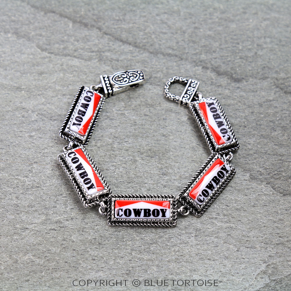 Western Cowboy Rectangle Magnetic Bracelet