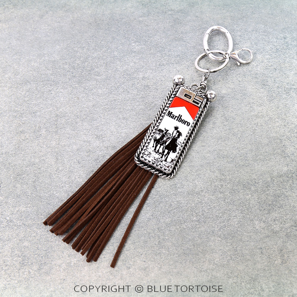 Western Cowboy Killer Lighter with Tassel Keychain
