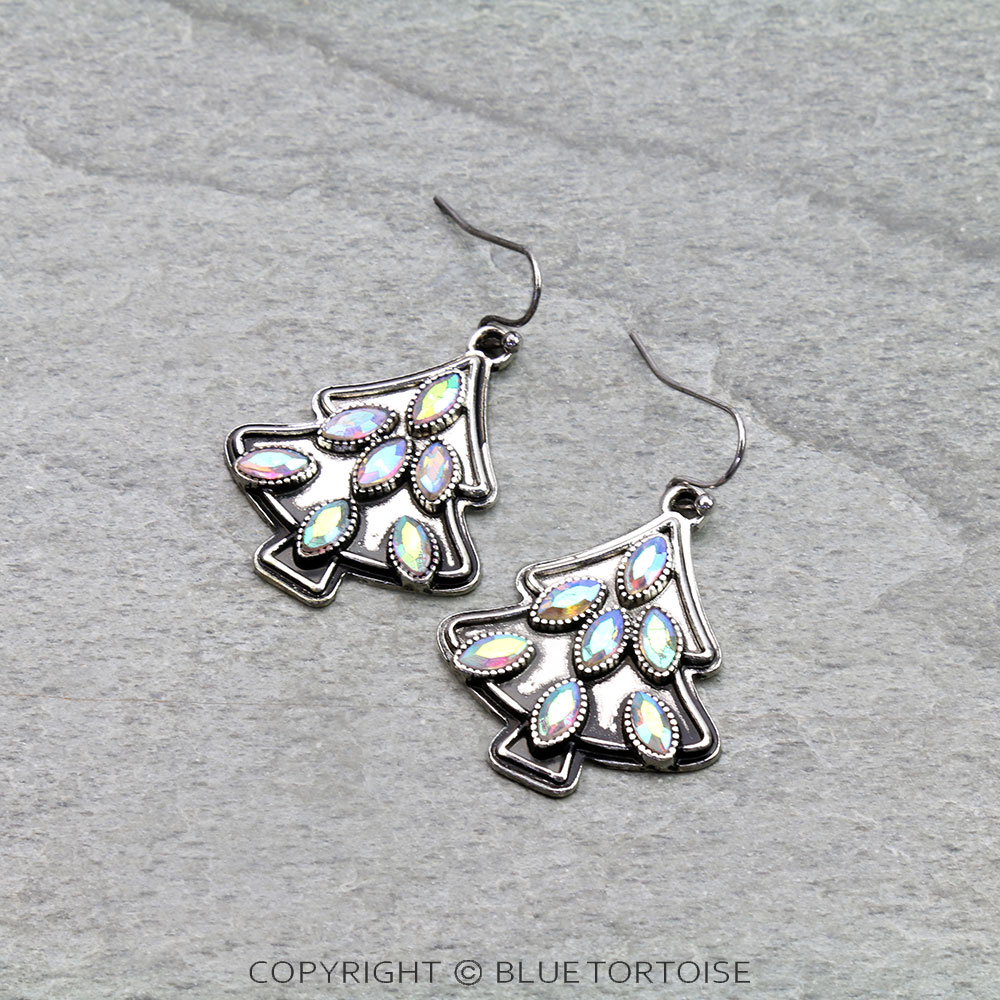 Western Christmas AB Dangle Earrings