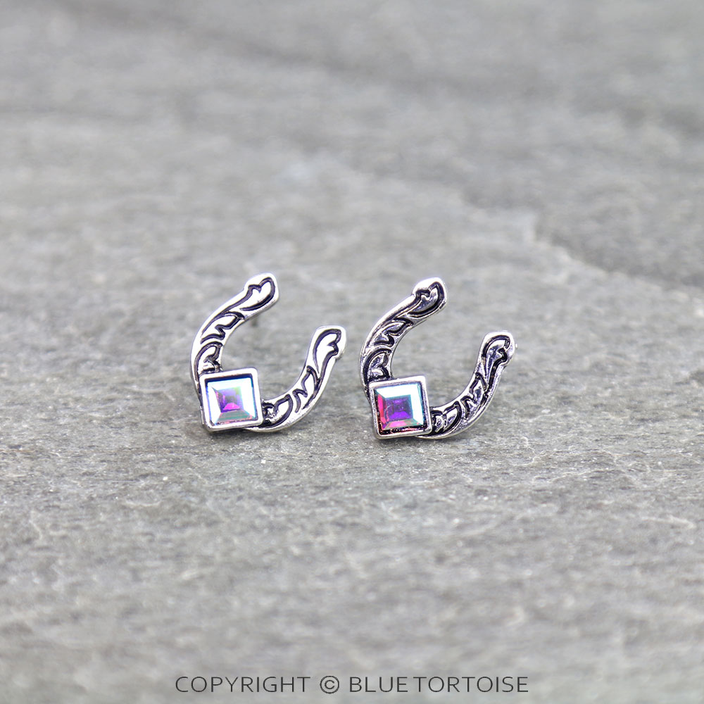 Western Small Horseshoe Stud Earrings