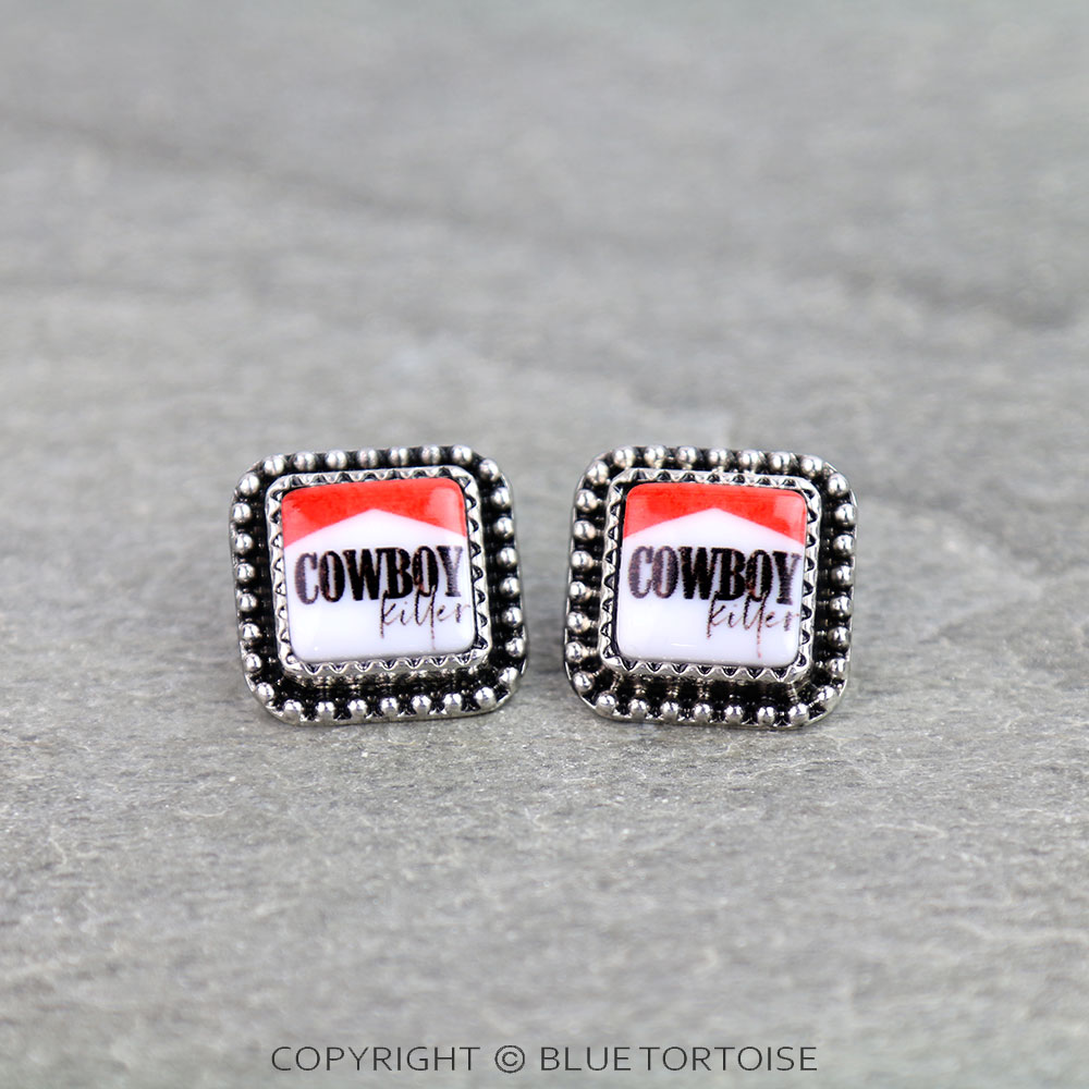 Western Cowboy Killer Stud Earrings