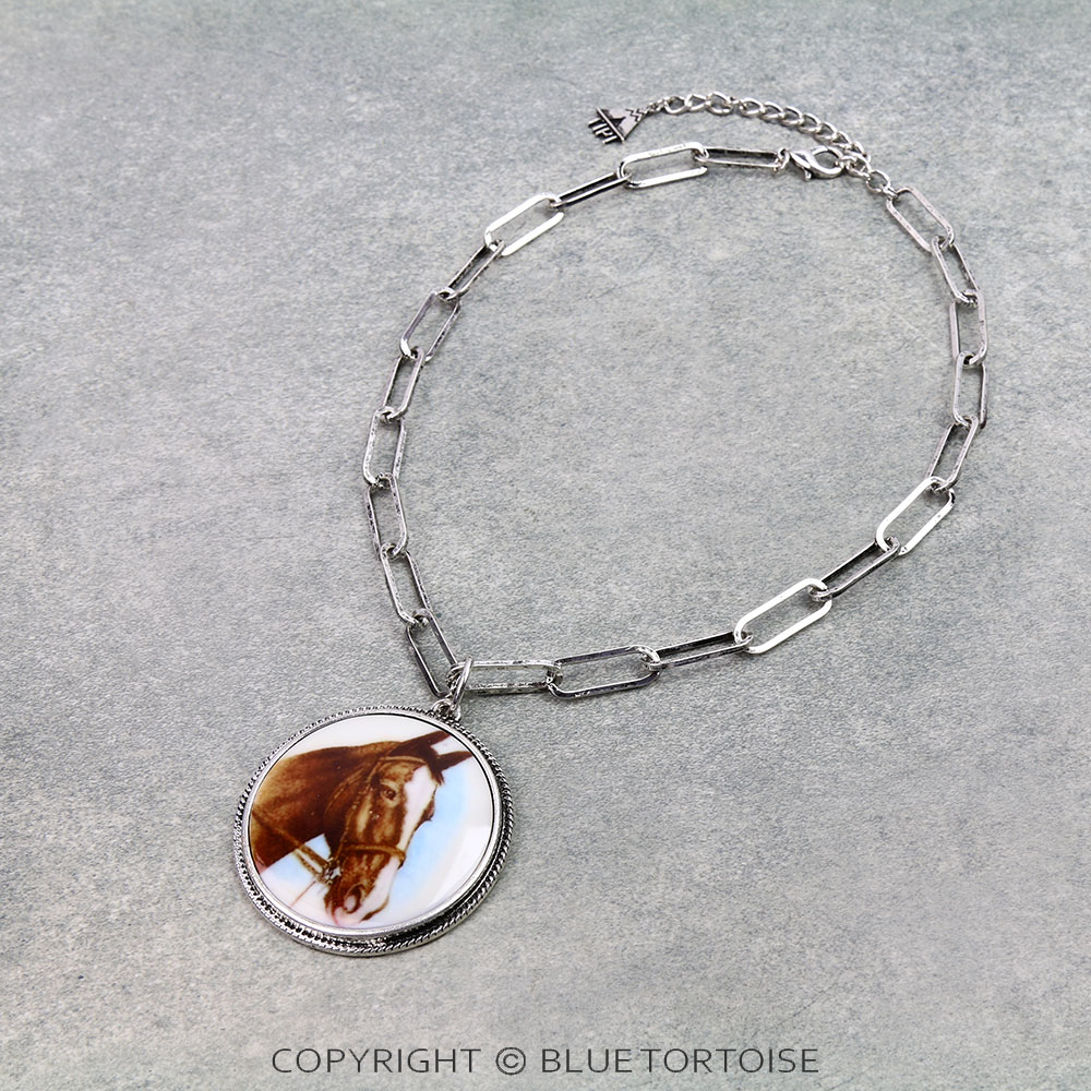 Western Horse Portrait Necklace