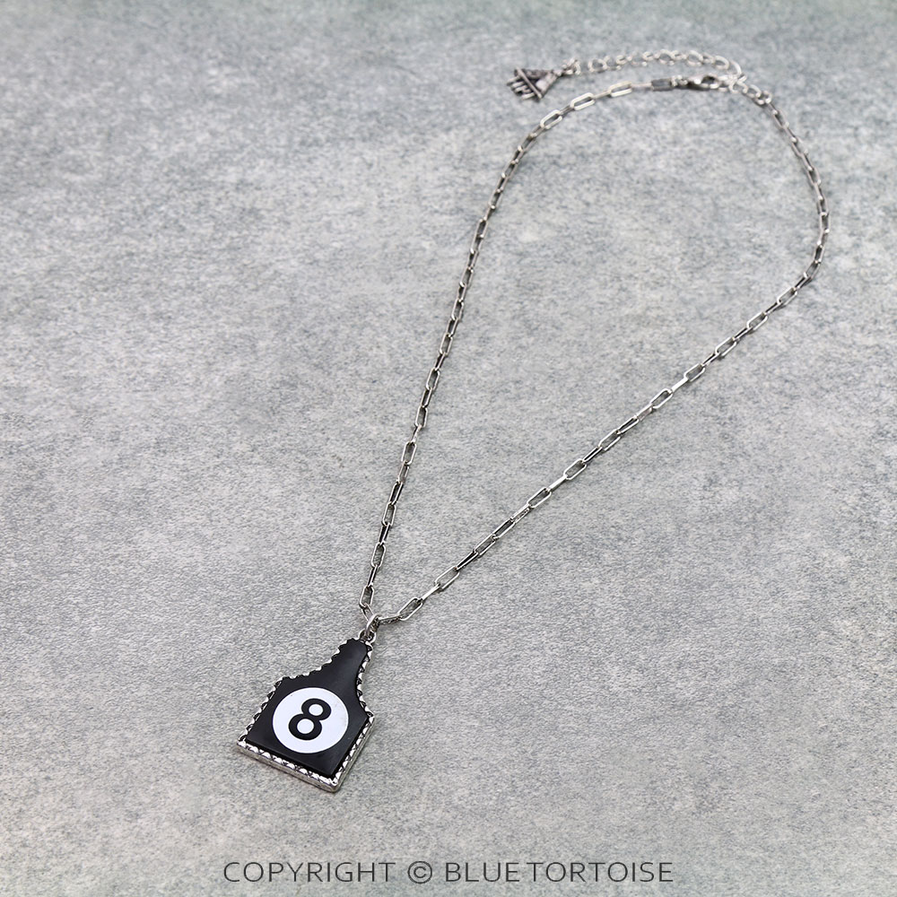 Western 8 Ball Ear Tag Necklace