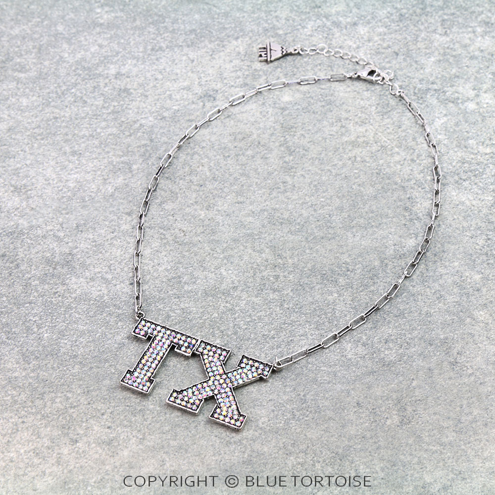 Western TX Letter Necklace