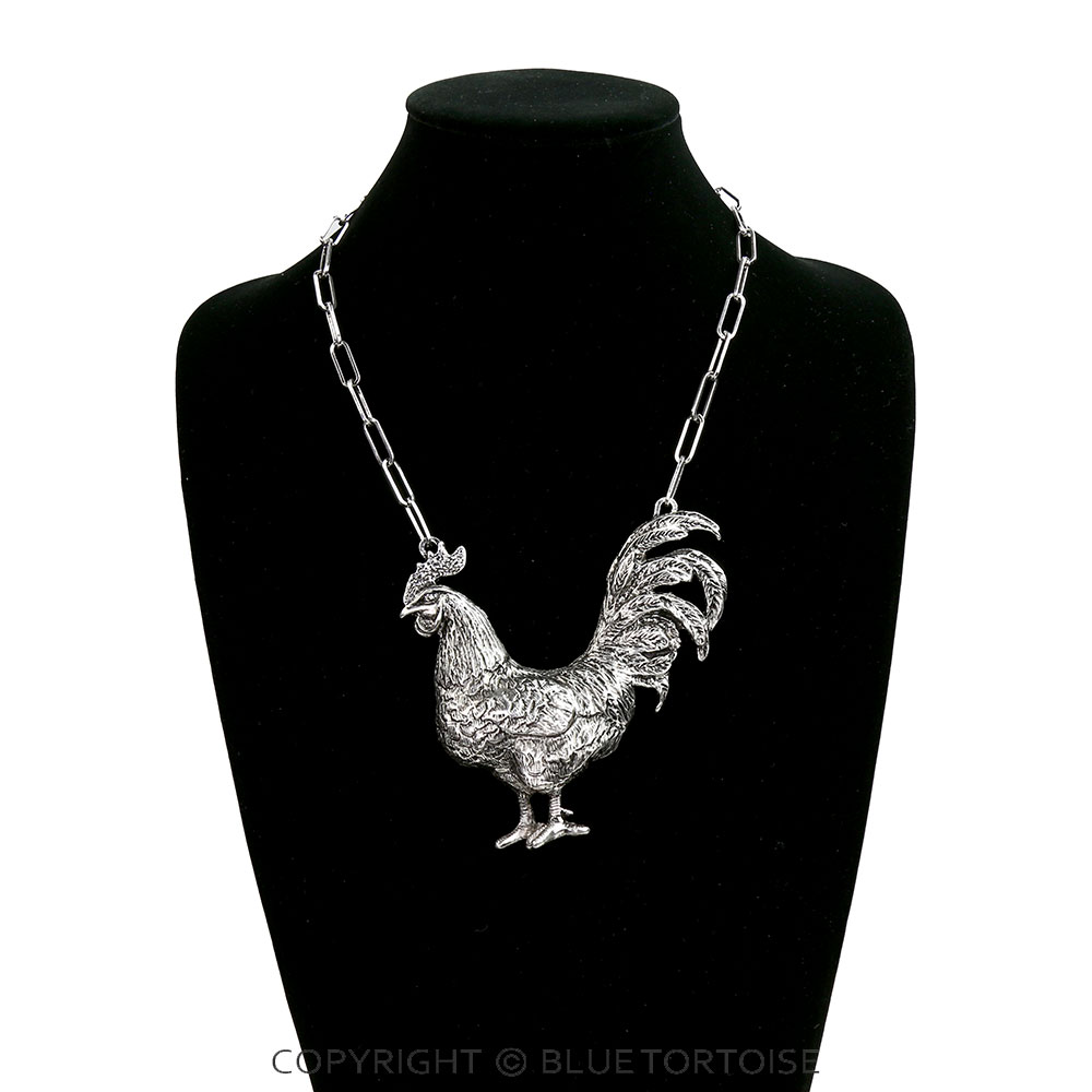 Western Rooster Metal Necklace - Image 2