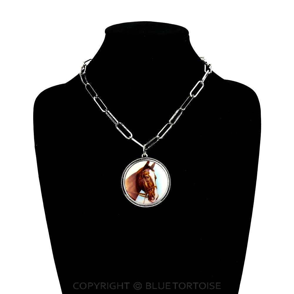 Western Horse Portrait Necklace - Image 2