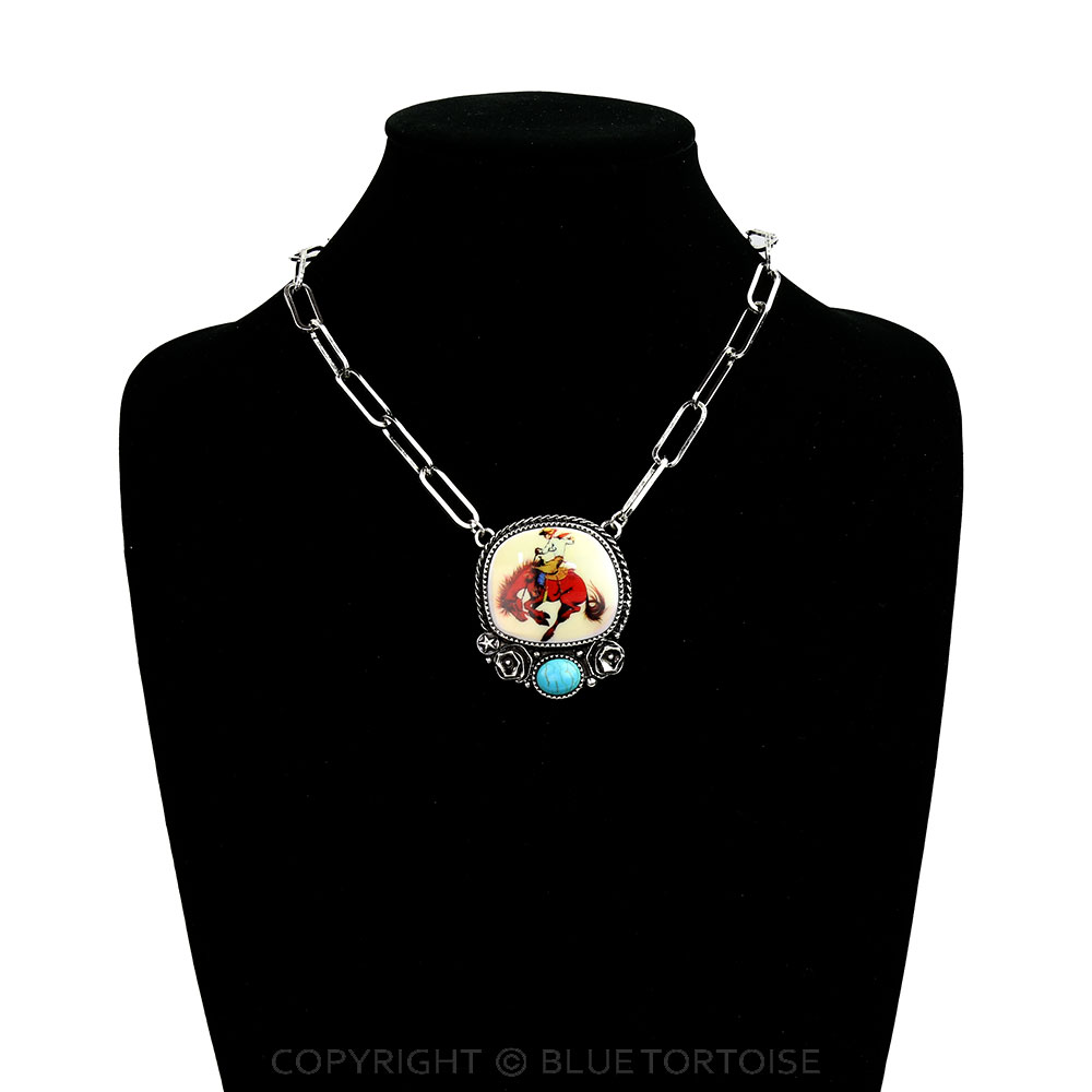 Western Rodeo Portrait Necklace - Image 2