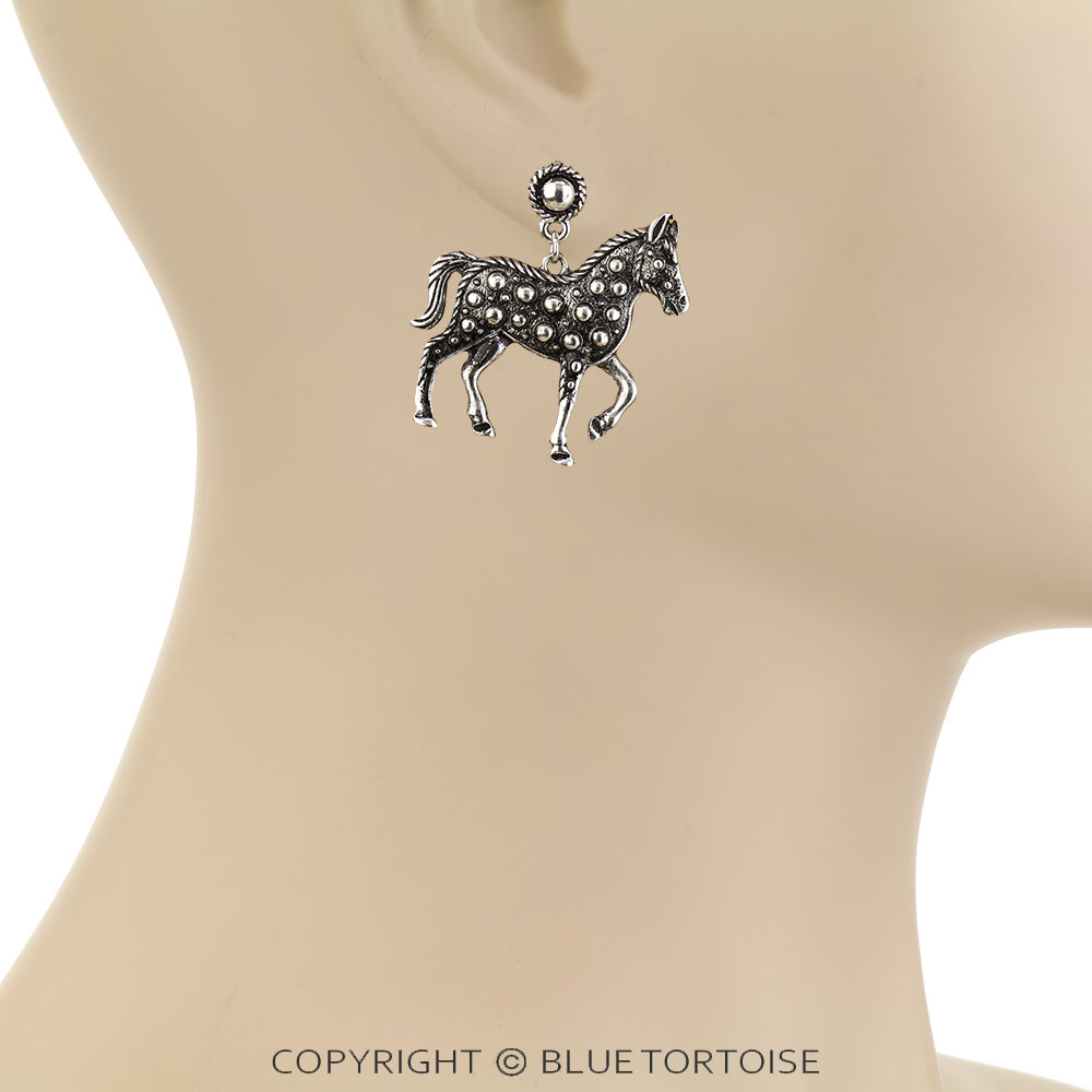 Western Ball TXR Horse Stud Earrings - Image 2