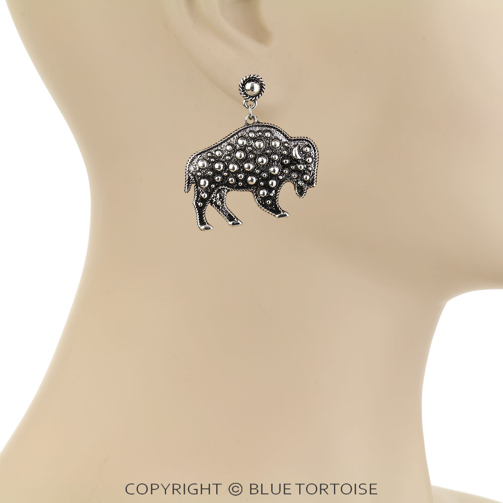 Western Ball TXR Buffalo Stud Earrings - Image 2
