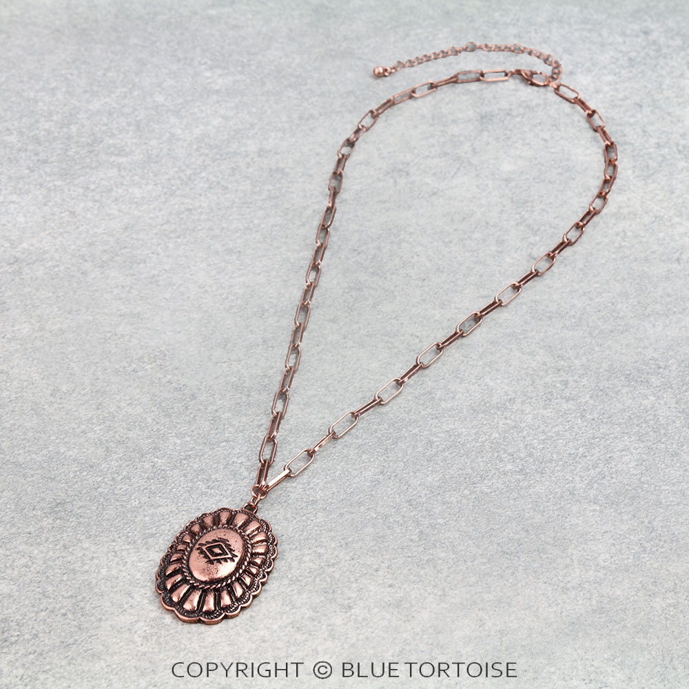 Western Aztec Concho Necklace