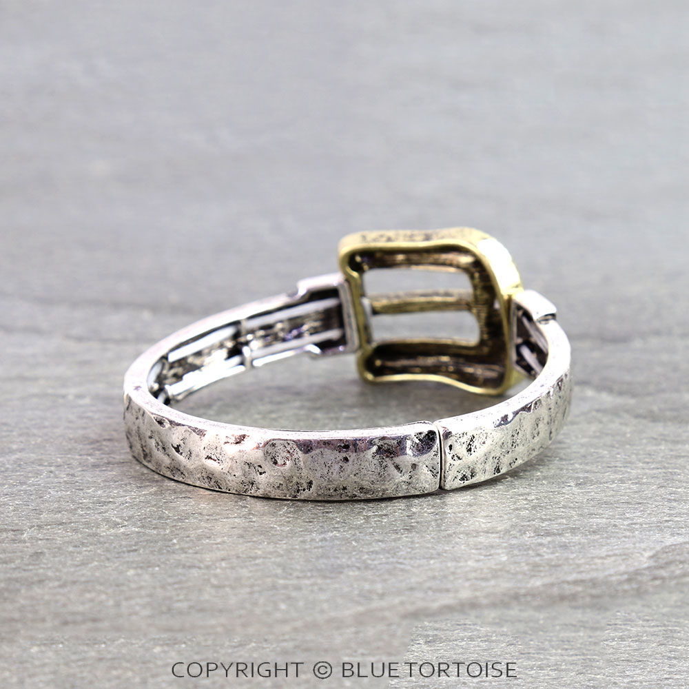 Western Filigree Belt Buckle Stretch Bracelet - Image 2