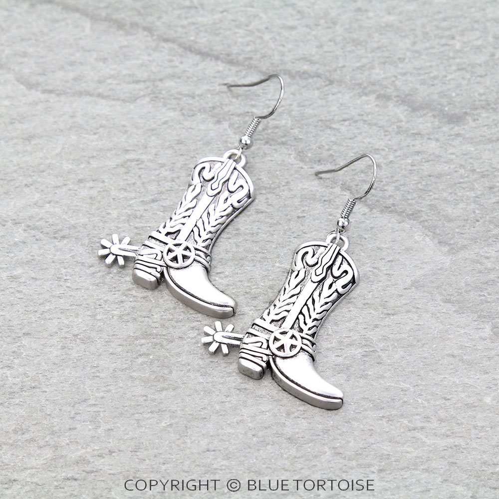 Superior Western Boots Dangle Earrings