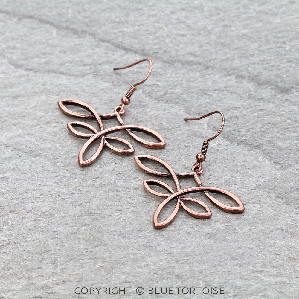Western Boot Stitch Line Dangle Earrings