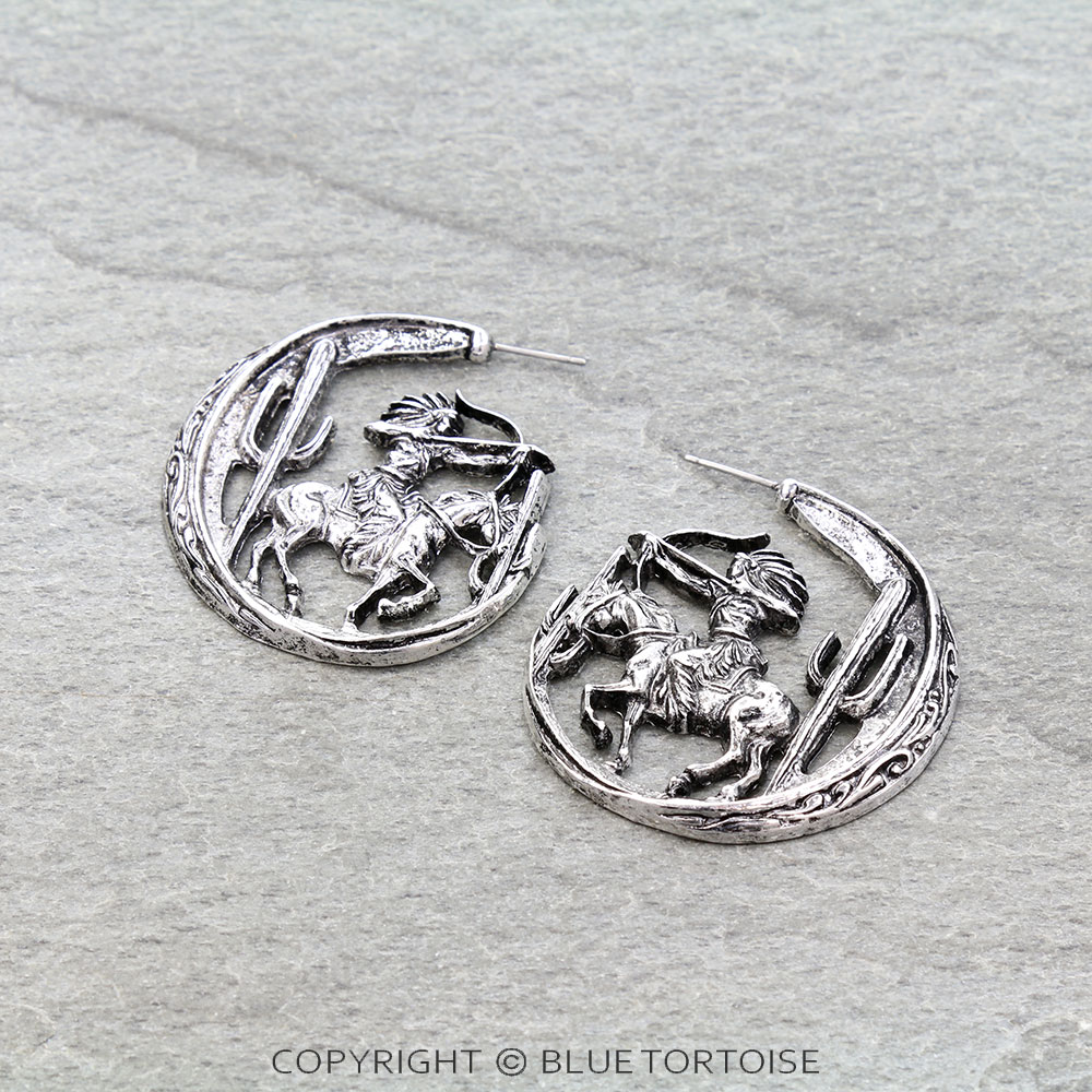 Western Indian Hoop Earrings