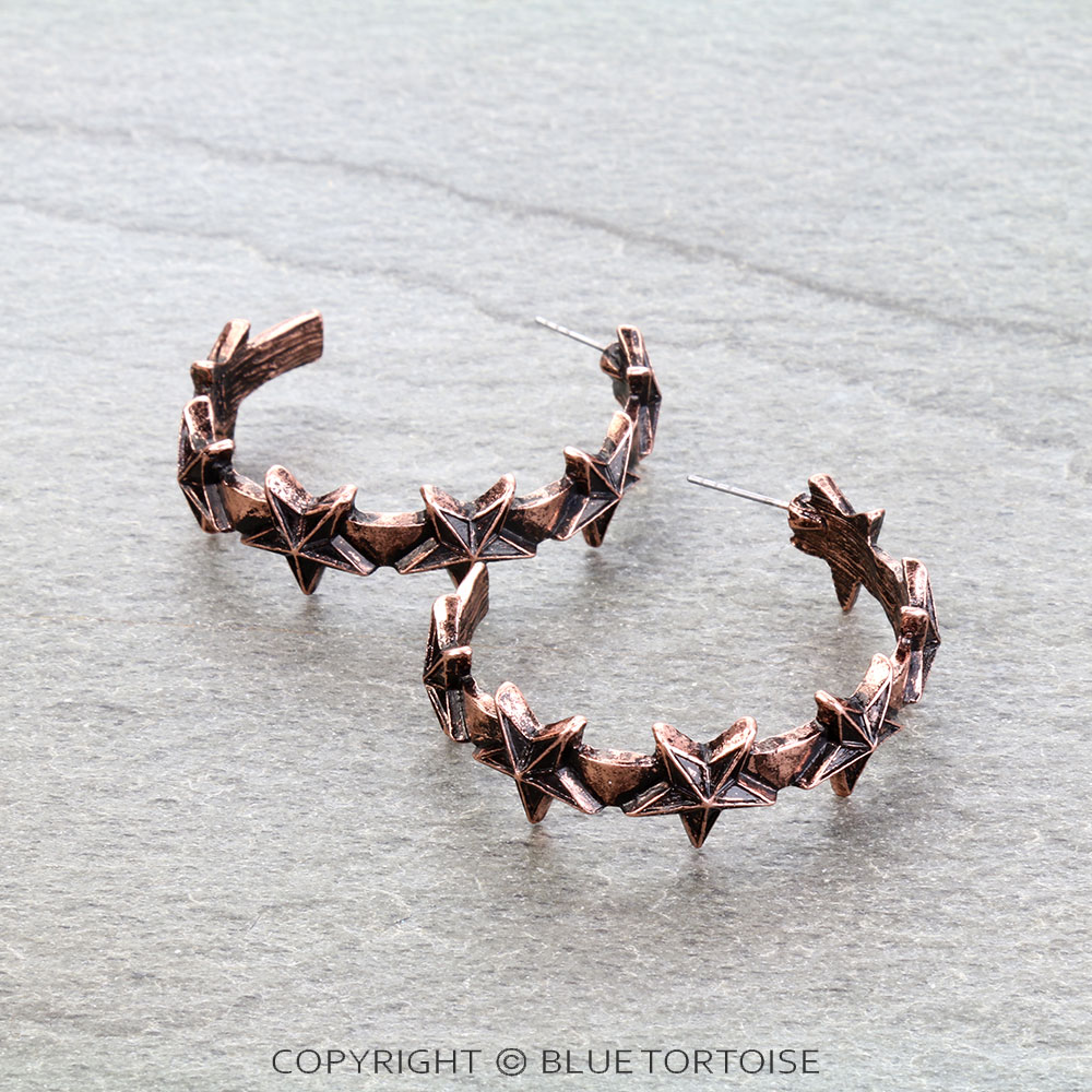 Star Shape Hoop Earrings