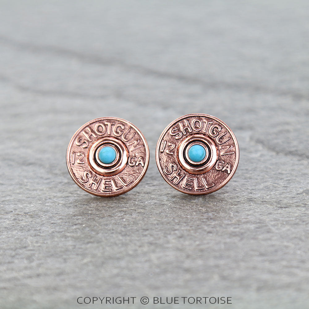 Superior Western Shotgun Shell Stud Earrings