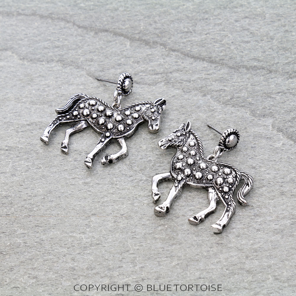 Western Ball TXR Horse Stud Earrings