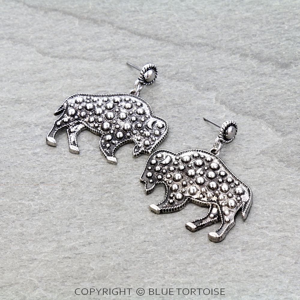 Western Ball TXR Buffalo Stud Earrings