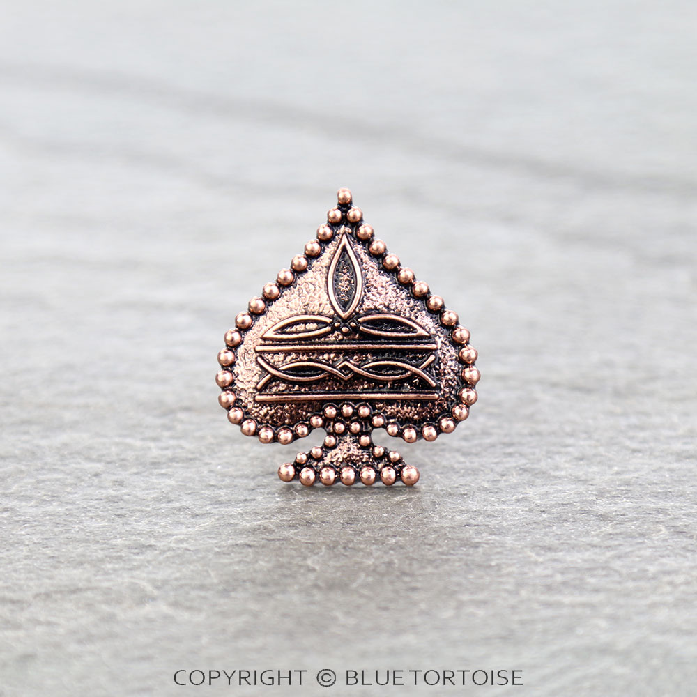 Western Boot Stitch Spade Cuff Ring