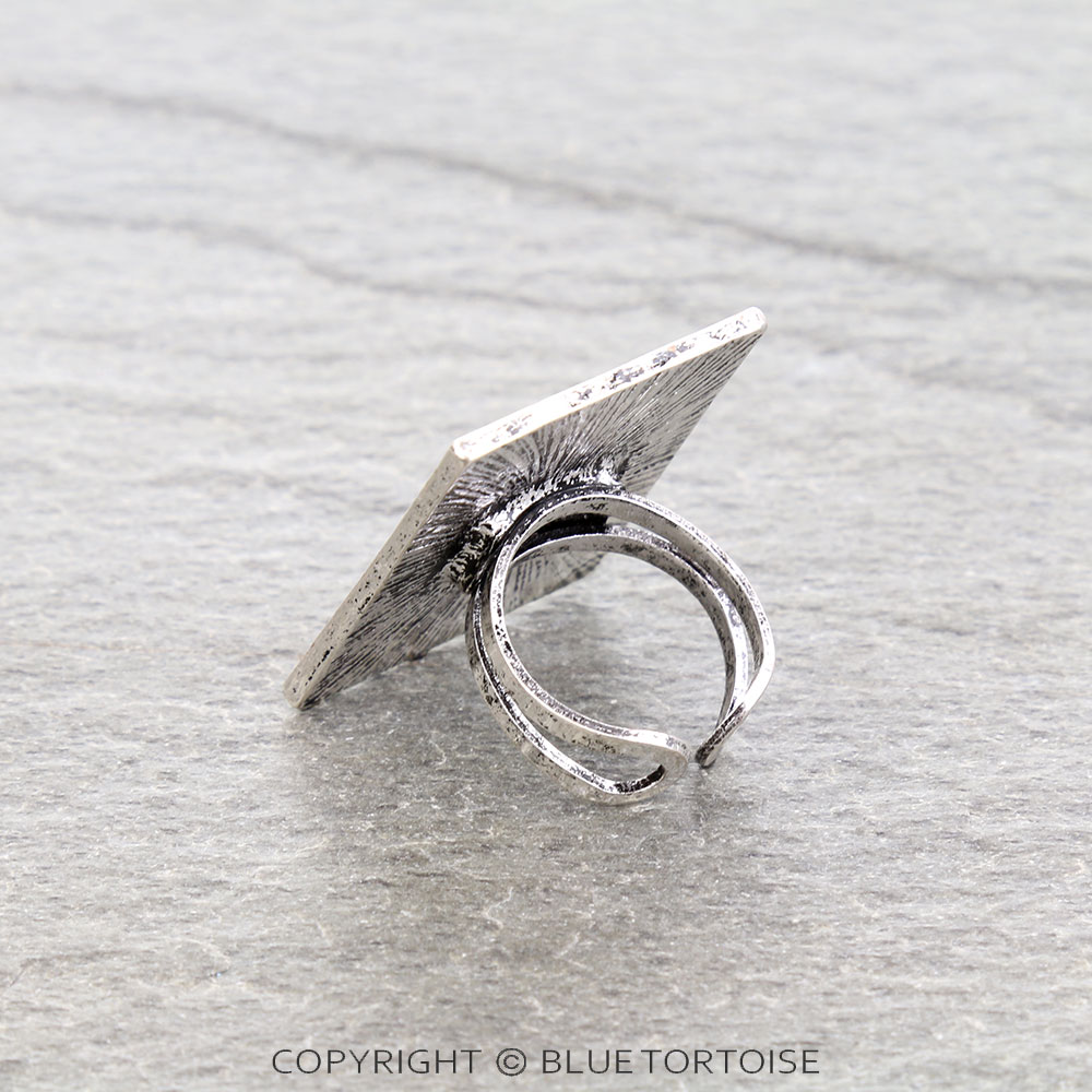 Western Steer Head Boot Stitch Cuff Ring - Image 2