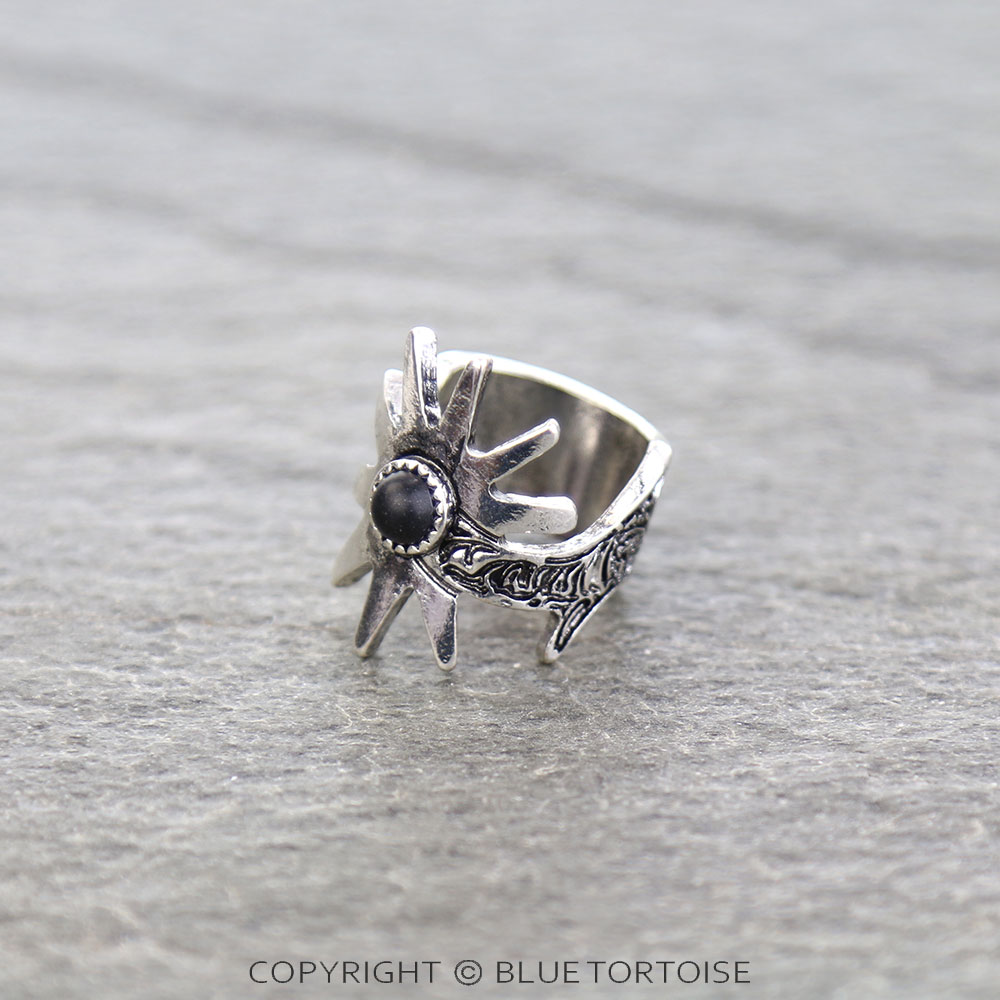 Western Filigree Spur Open Cuff Ring - Image 2