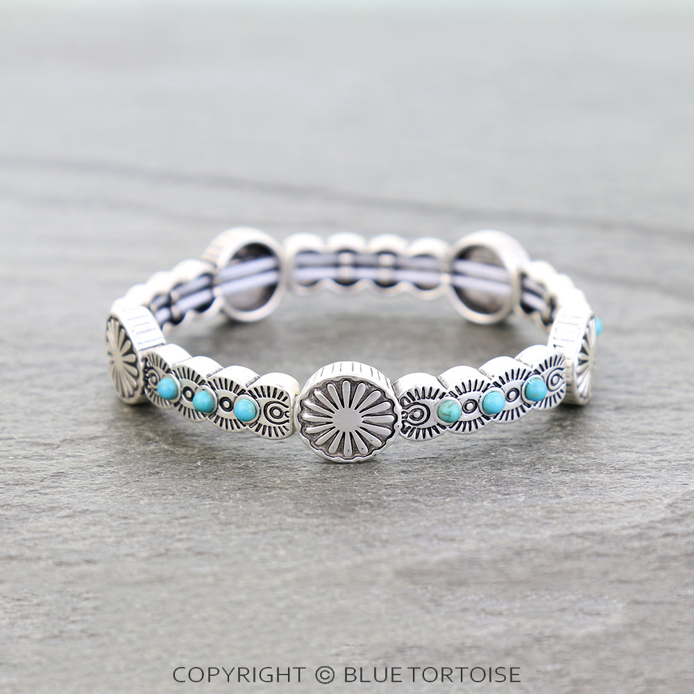 Superior Western Concho Stretch Bracelet
