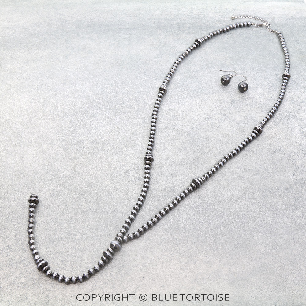 Navajo Style Pearl Y Necklace Set