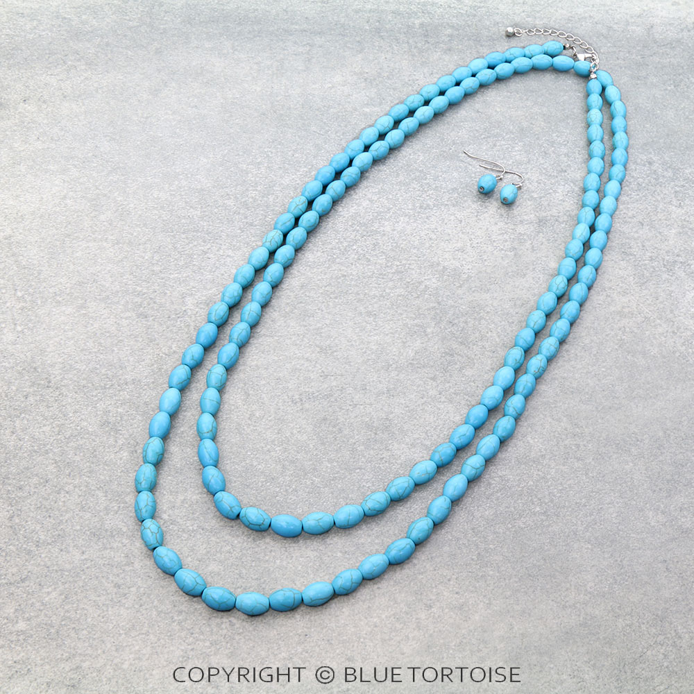 Western TQS Stone Necklace Set