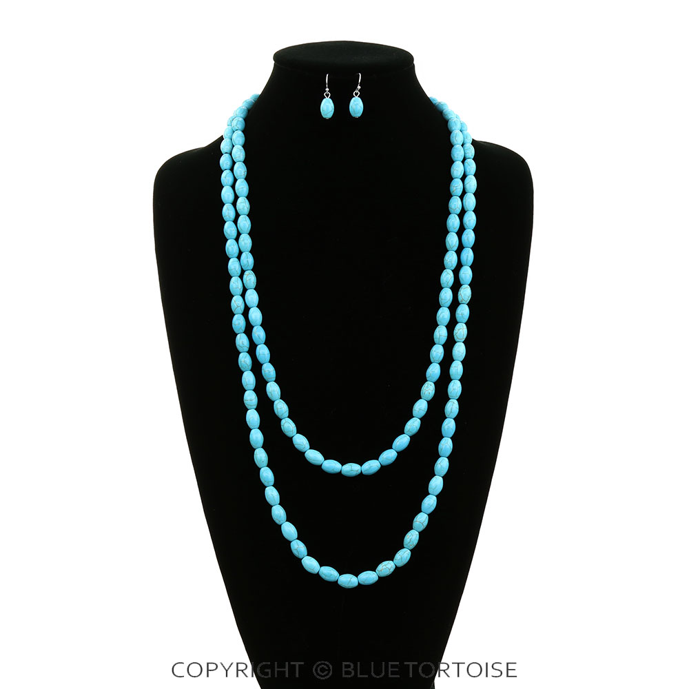 Western TQS Stone Necklace Set - Image 2
