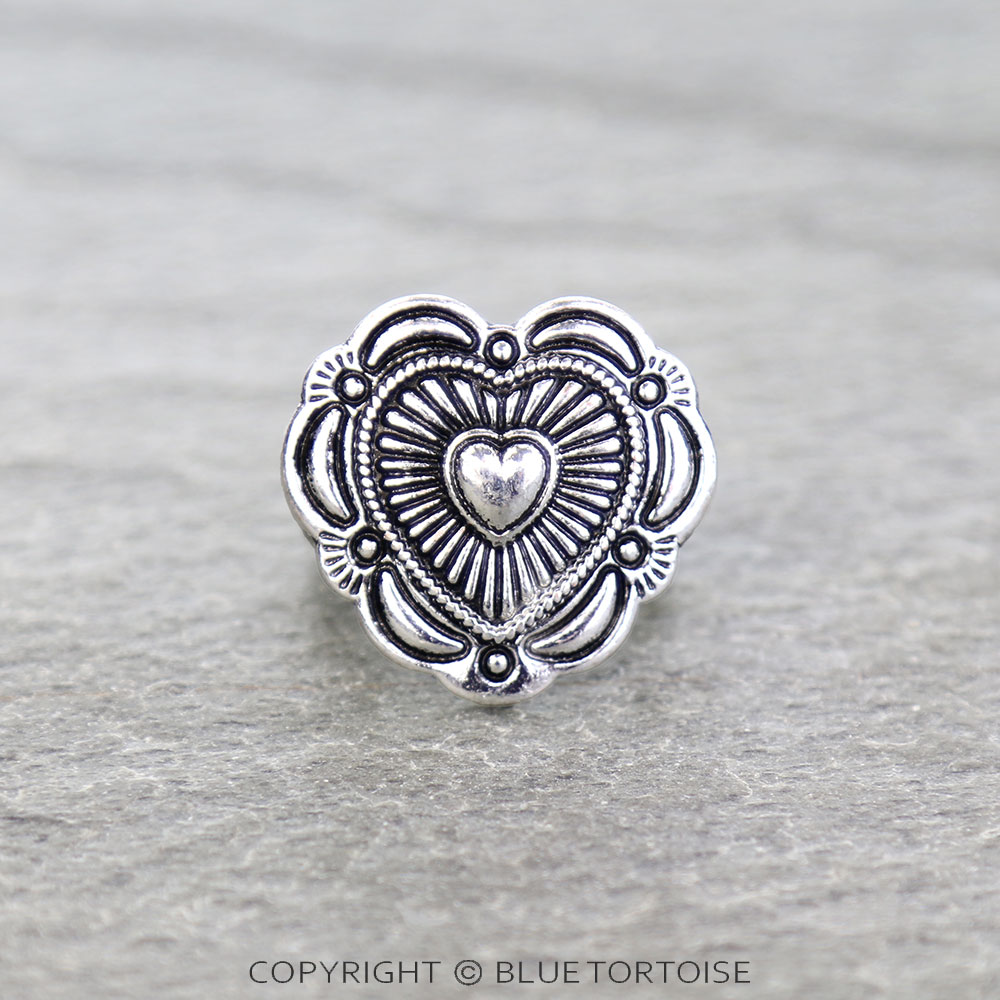 Western Ball TXR Heart Stretch Ring