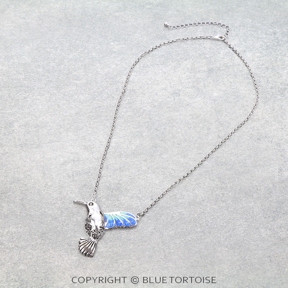 Garden Epoxy Hummingbird Necklace