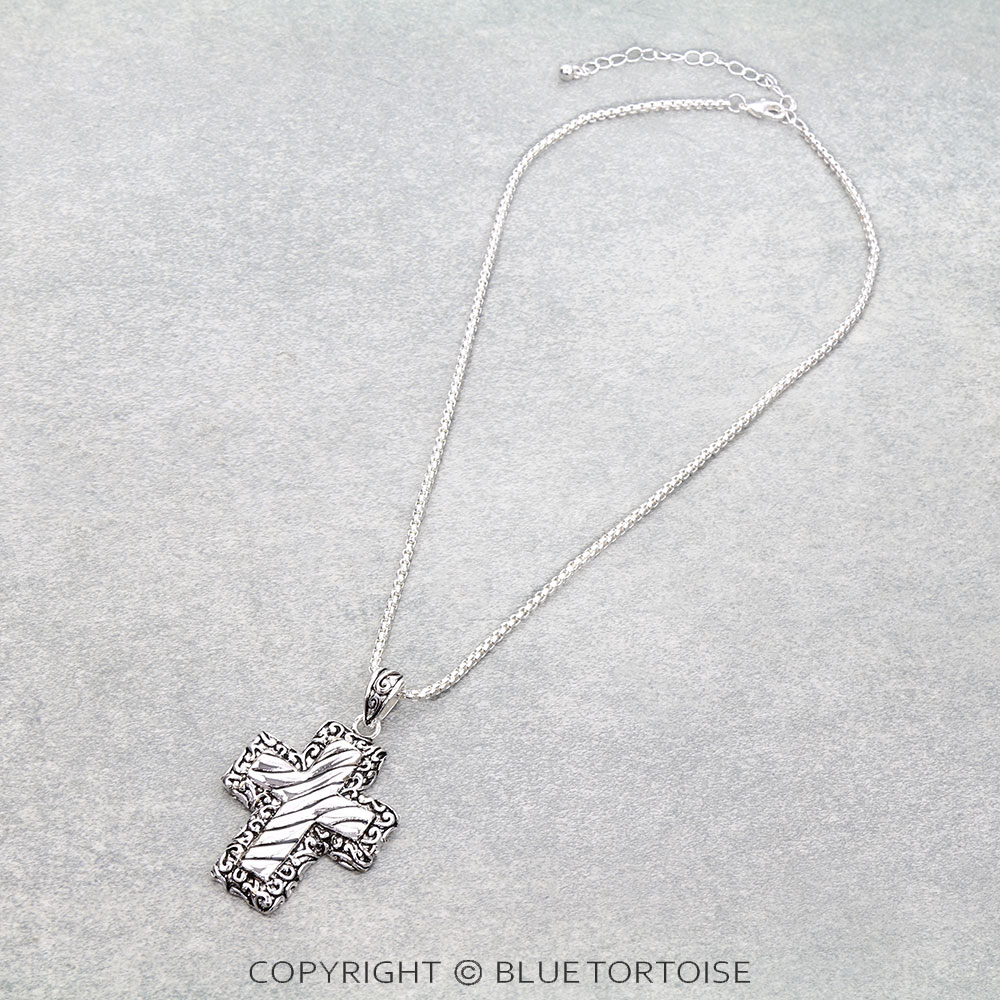 Tailored Filigree Cross Necklace