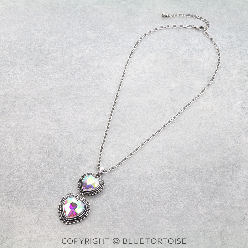 Western Chain TXR Heart Stone Necklace