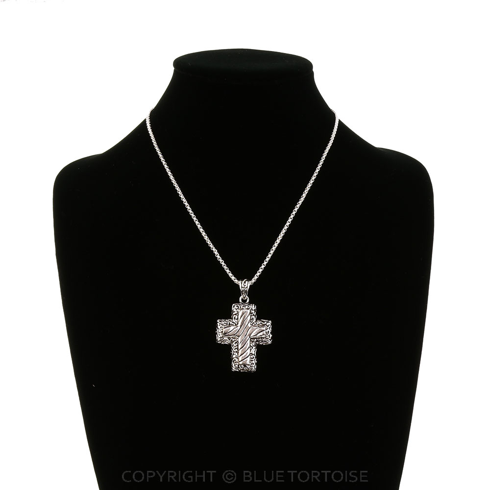 Tailored Filigree Cross Necklace - Image 2